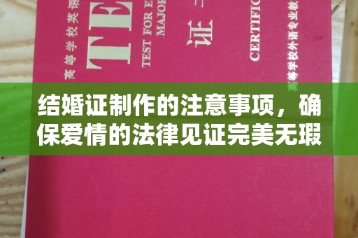 安乡结婚证制作的注意事项，确保爱情的法律见证完美无瑕